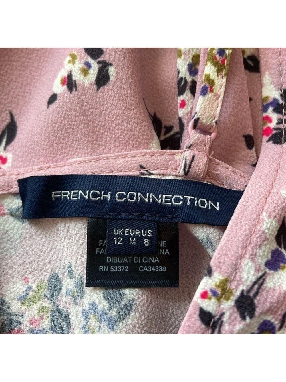 NWT French Connection River Daisy Verona Ruffled Mini Dress in Mauve Mist Floral - Picture 5 of 7